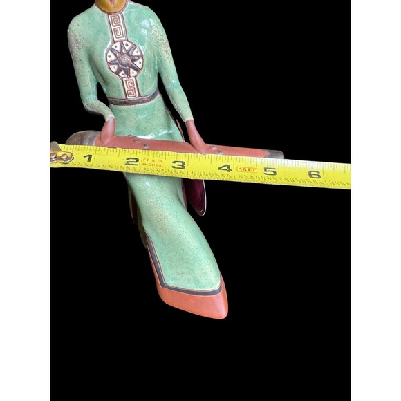 Gom Viet Fine Arts Terracotta Art Deco Elegant Vietnamese Sculpture, 9”H x 5” - Picture 9 of 12